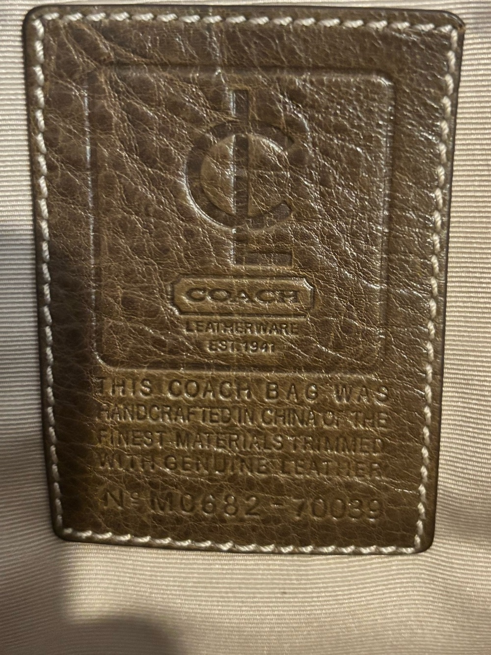 Coach RARE Leather Trim 2 Way Canvas Boat Tote/ Weekend Bag/ Work Tote - Picture 14 of 14